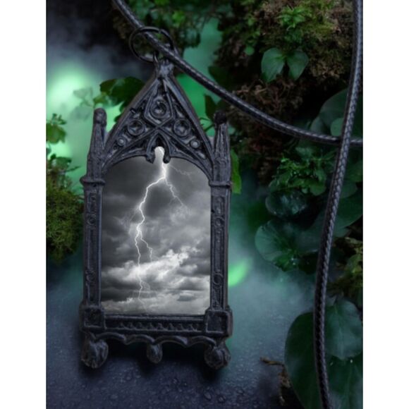 Lightning Pendant Thunder Electricity Storm Necklace Rain - Picture 1 of 3